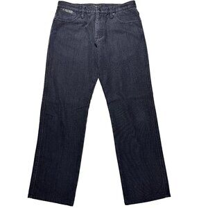 Z Zegna Cotton Straight Leg Dark Blue Denim Jeans Size 33x30